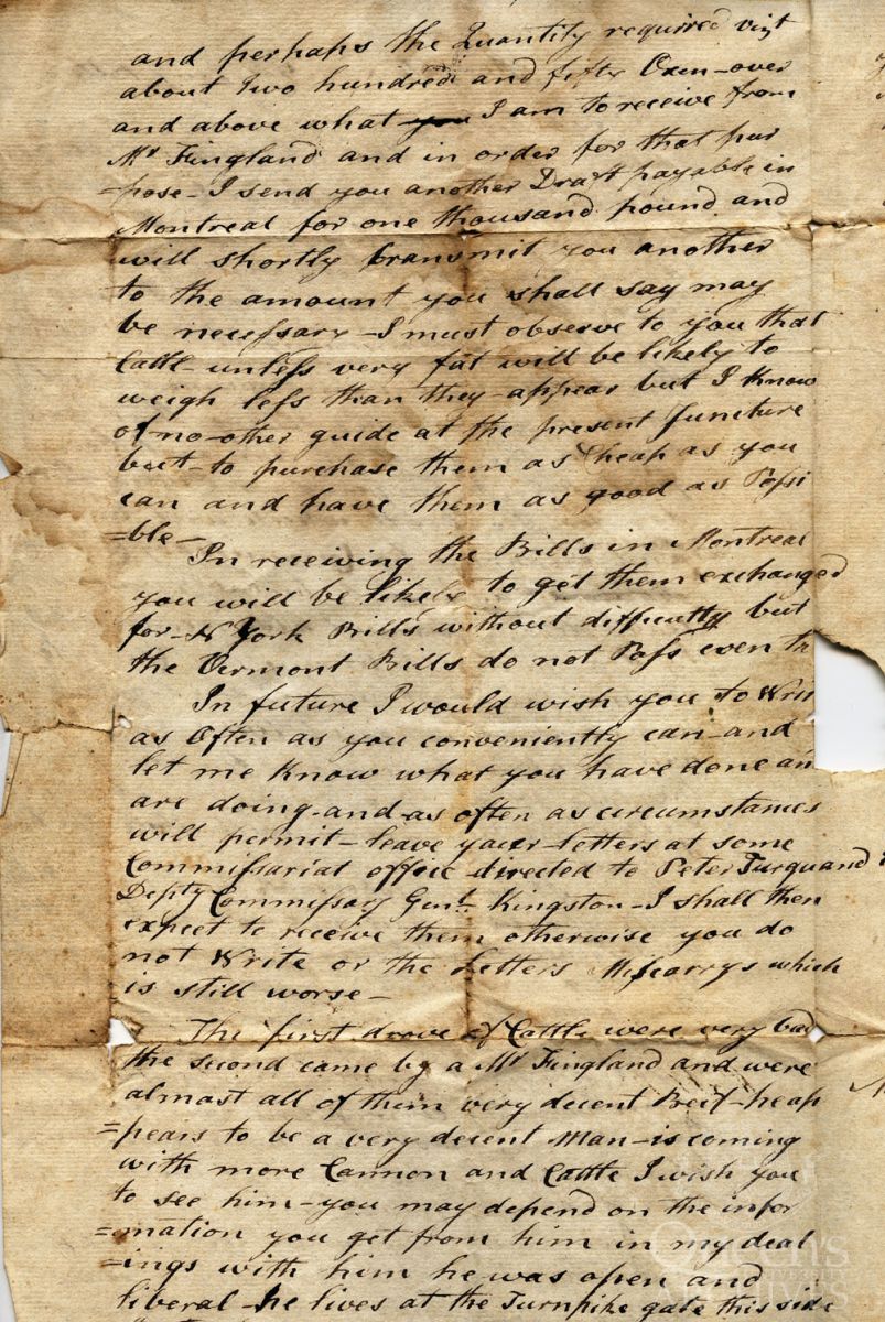  Letter from William Fairfield to Stephen Fairfield, 9 January 1814, Page 2 (Fairfield family fonds, 2193b-1-6)