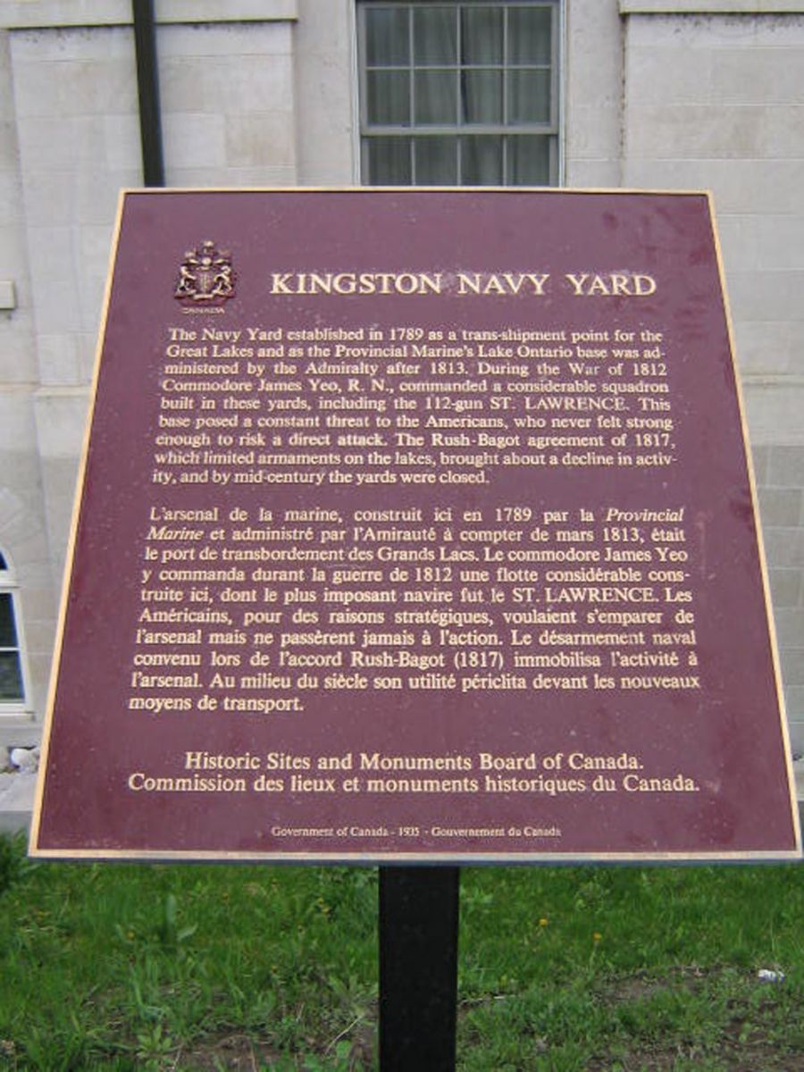 Photograph of the Naval Yard Plaque