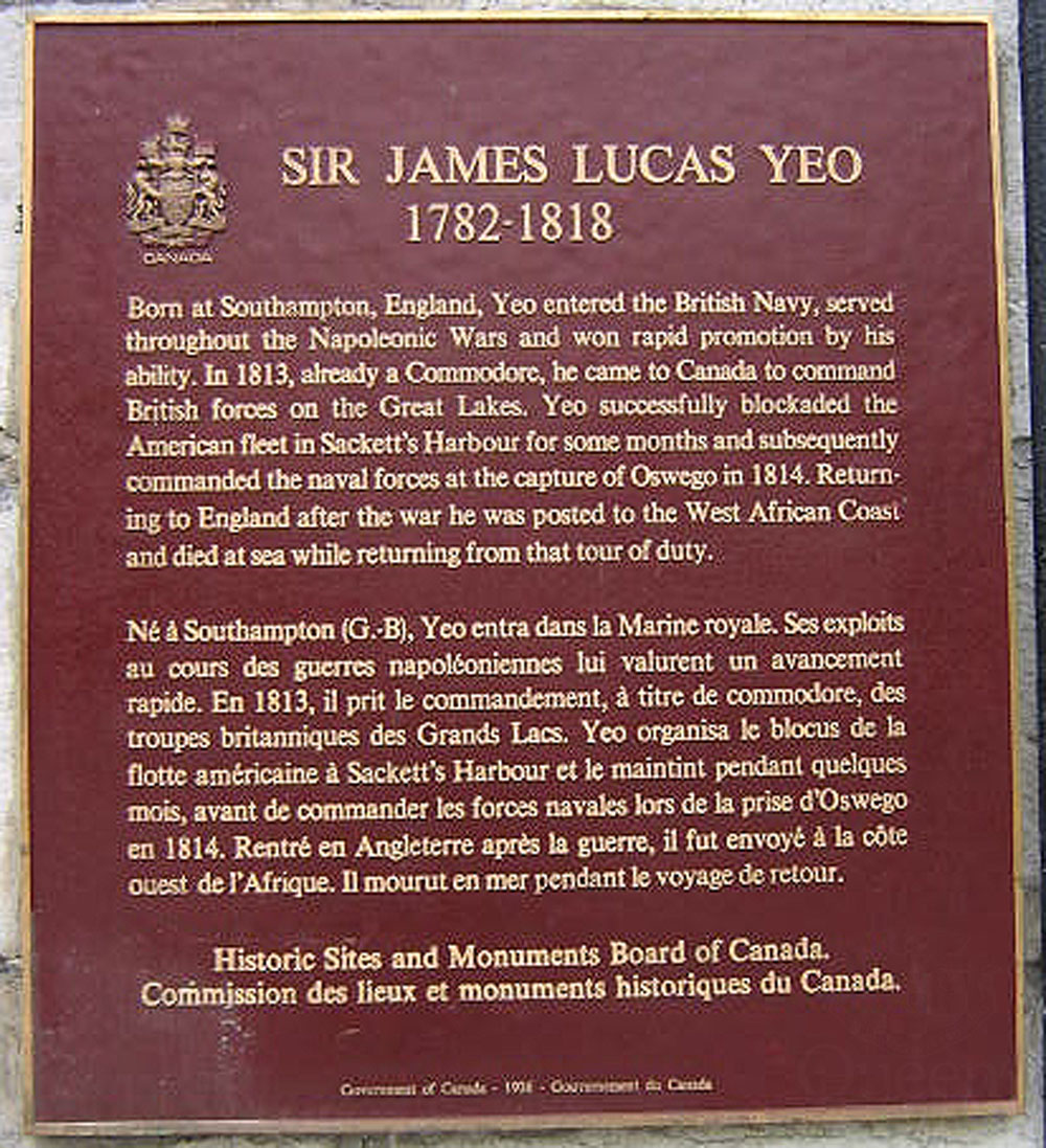 Sir James Lucas Yeo Plaque