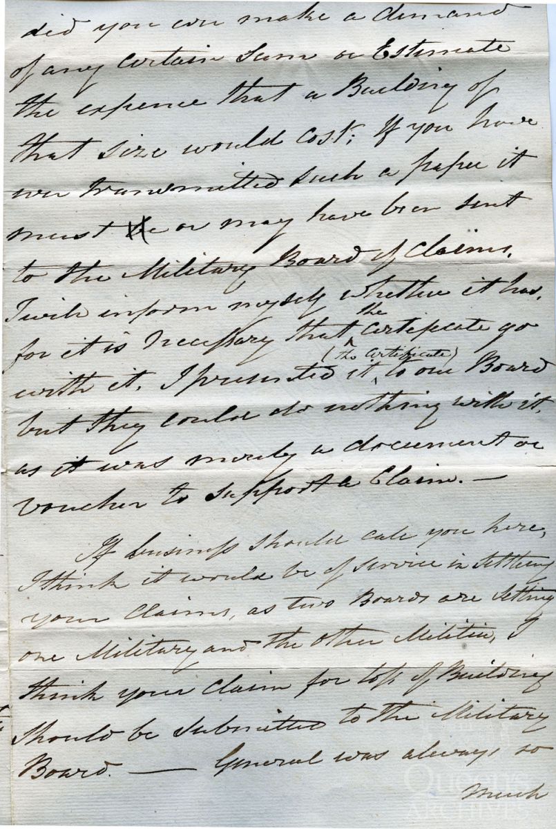 Nathaniel Coffin to Joel Stone, 7 April 1815, Page 3 (Joel Stone fonds, 3077)