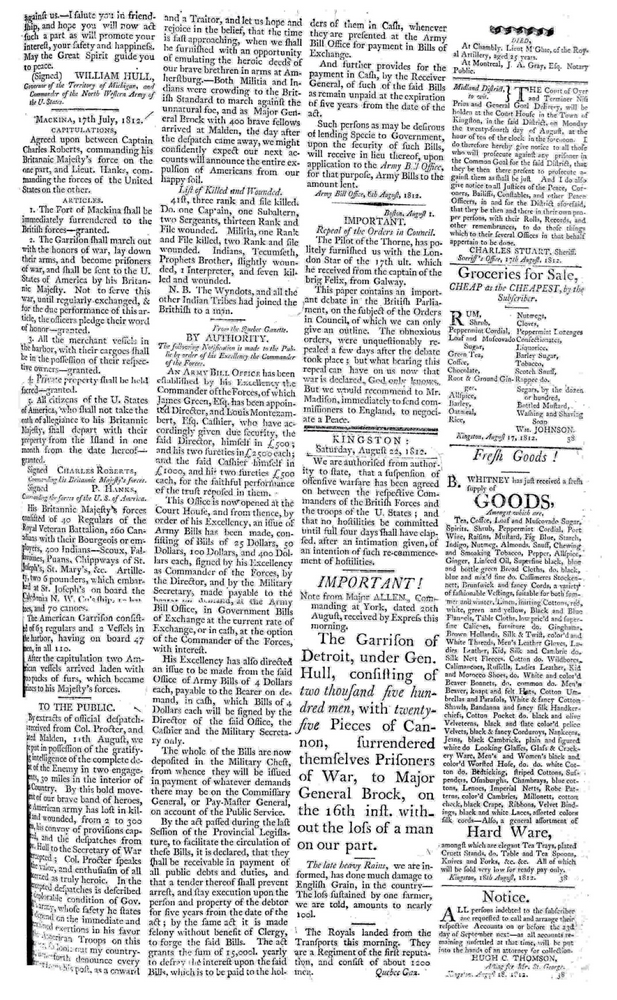 Kingston Gazette (18 August 1812) - Page 3
