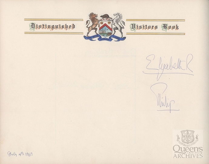 Distinguished Visitors Book of the Corporation of the City of Kingston, 1967