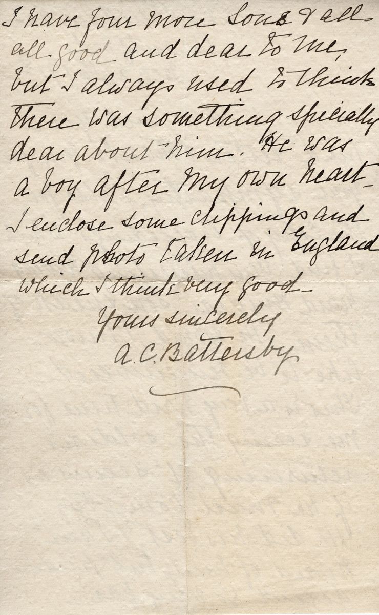 Letter from A.C. Battersby, 24th December 1918, Page 2