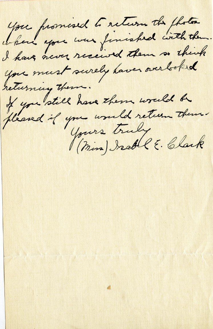 Letter from Miss Isabel Clark to Lt. Col. K.L. Stevenson, 6th January 1931, Page 2
