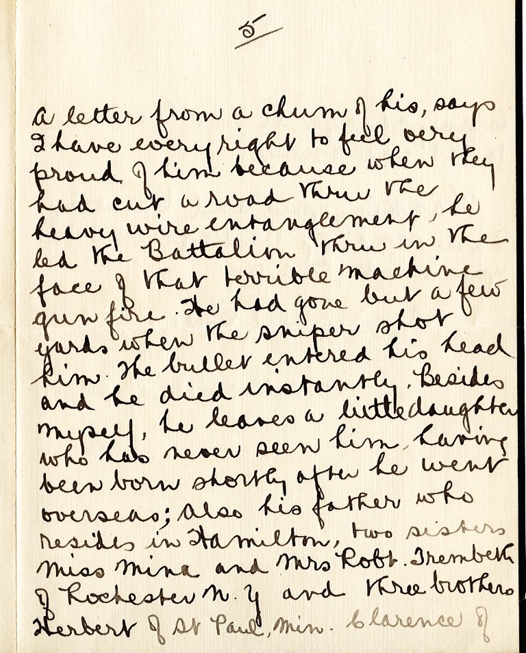 Letter from Mrs. Marilla G. Darby to Mr. G.J. Mackay, 20th January 1919, Page 5