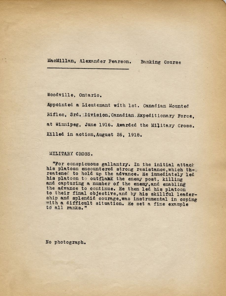 Military Record of Maclennan