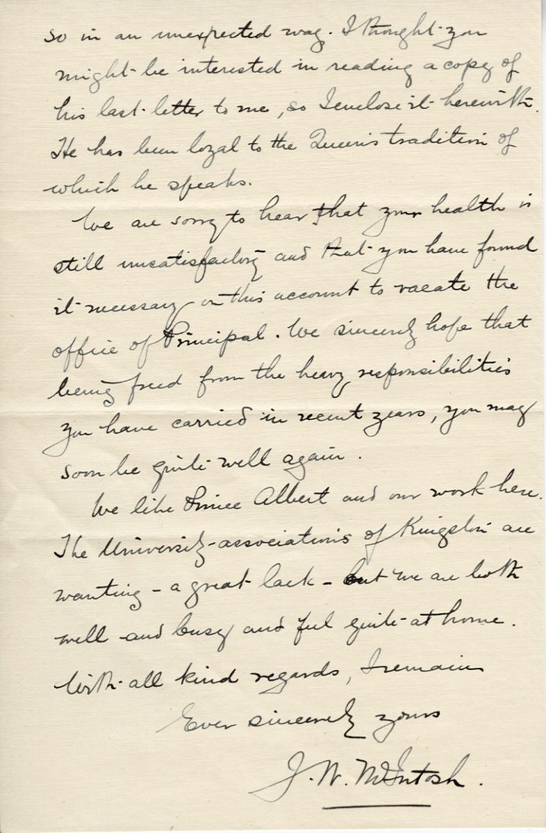 Letter from J.N. Macintosh to Principal Gordon, 21 June 1916, Page 2