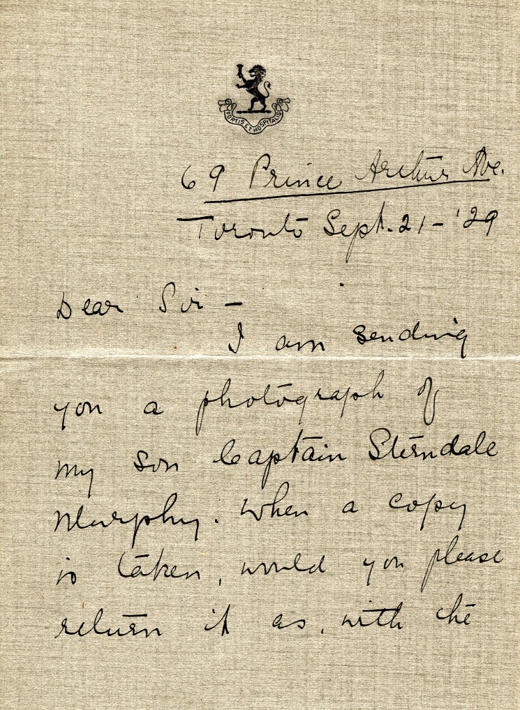 Letter from Anne Murphy, 21st September 1929, Page 1