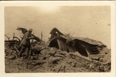 Photograph of Quigley in the War Zone