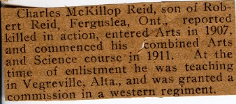 News Clipping Reporting Death of Reid