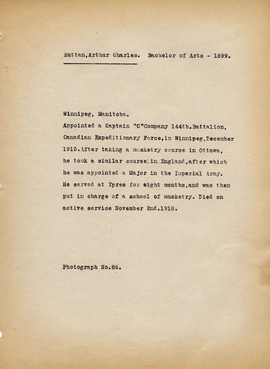 Military Record of Ruttan