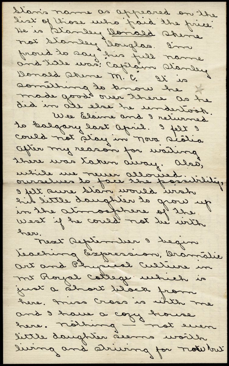 Letter from Edna W. Skene to Dr. Reed, 25th July 1919, Page 2