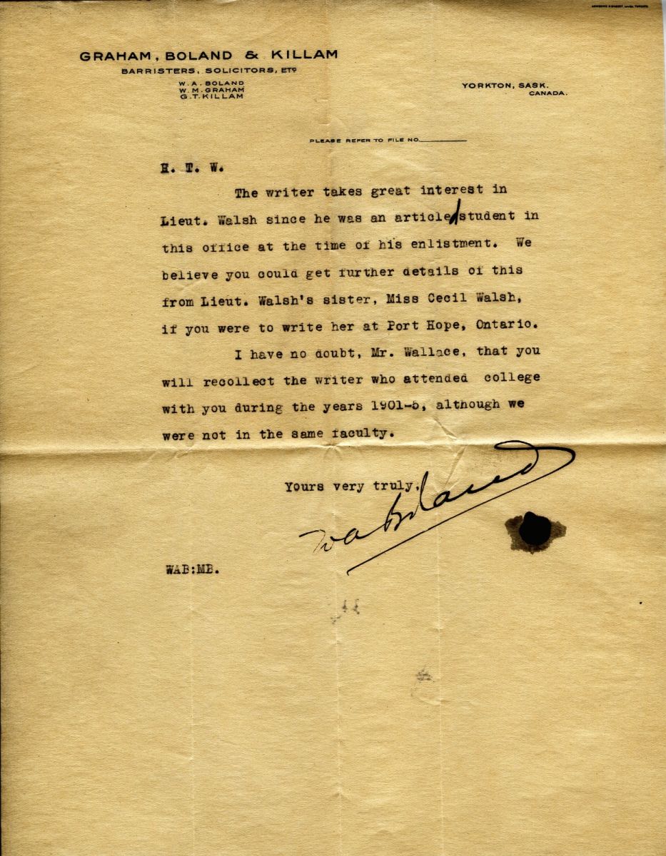 Letter from W.A. Boland to H.T. Wallace, 30th July 1917, Page 2