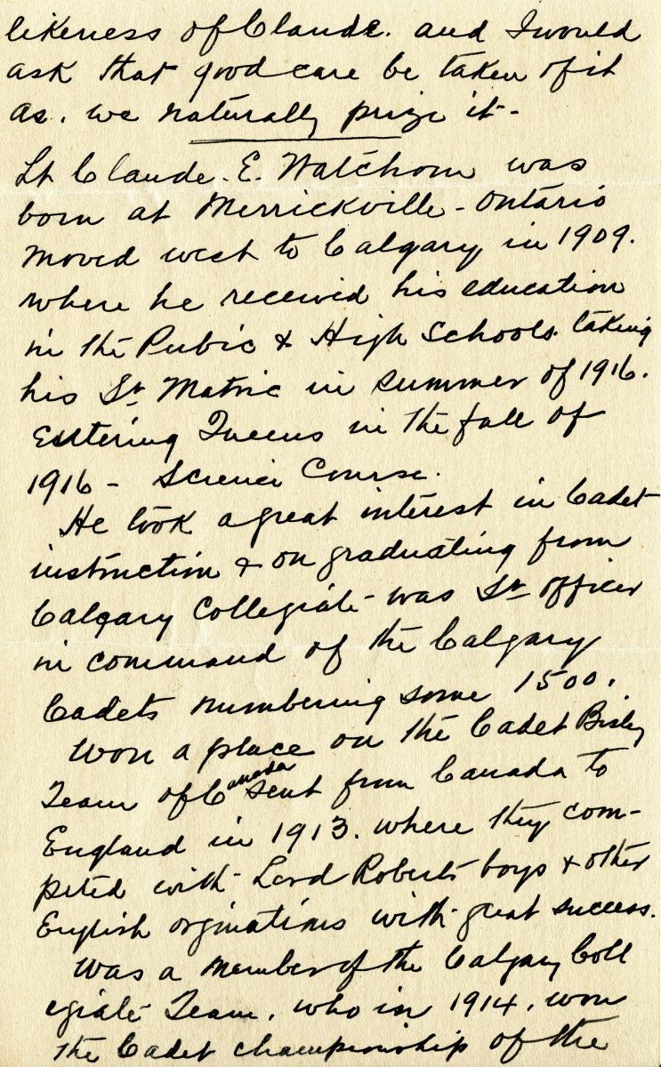 Letter from G.E. Watchorn to G.J. Mackay, 29th December 1918, Page 2