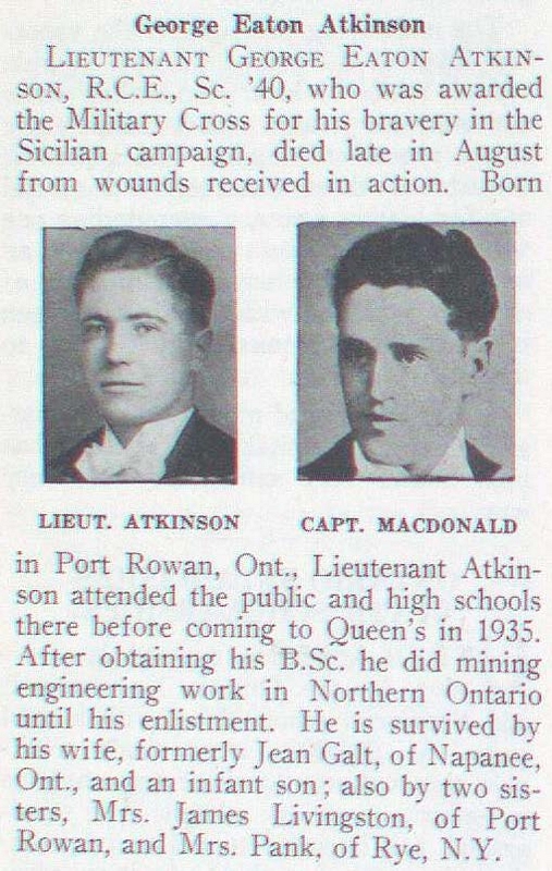 "Newsclipping death announcement of George Eaton Atkinson"