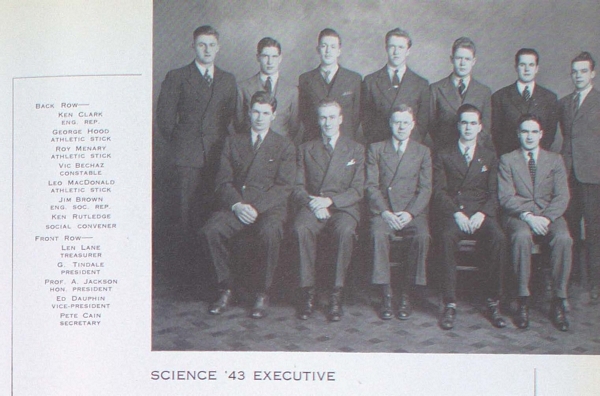 "Group photograph of Science '43 Executive"