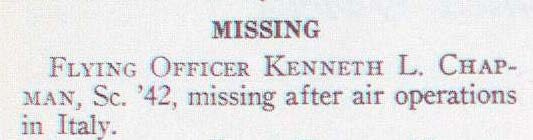 "Newsclipping of missing Kenneth L. Chapman"