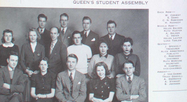 "Group photograph of Queen's Student Assembly"