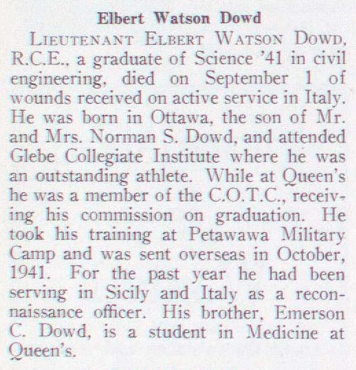 "Newsclipping of Elbert Watson Dowd"