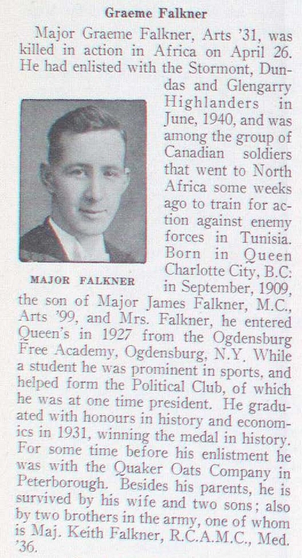 "Newsclipping of Graeme Falkner"