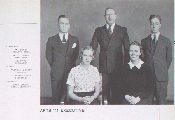 "Group photograph of Arts '41 Executive"