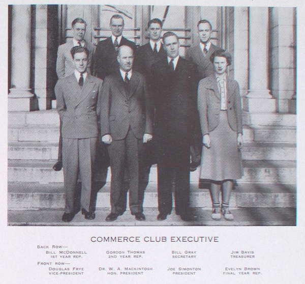 "Group photograph of Commerce Club Executive"