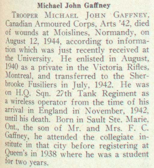 "Newsclipping of Michael John Gaffney"