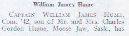 "Newsclipping of William James Hume"
