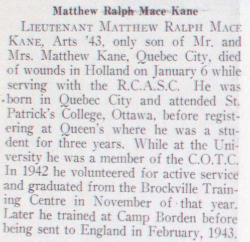 "Newsclipping of Matthew Ralph Mace (Bob) Kane"