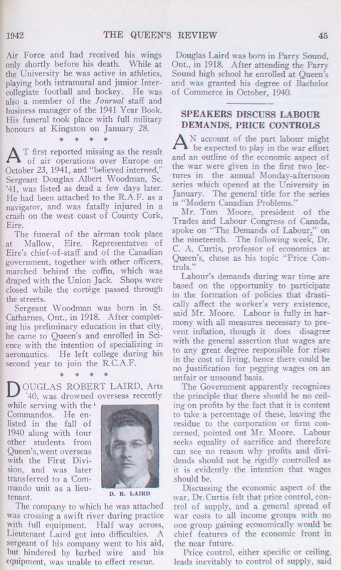 "Newsclipping of Douglas Robert Laird"