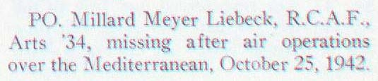 "Newsclipping of Millard Meyer Liebeck"