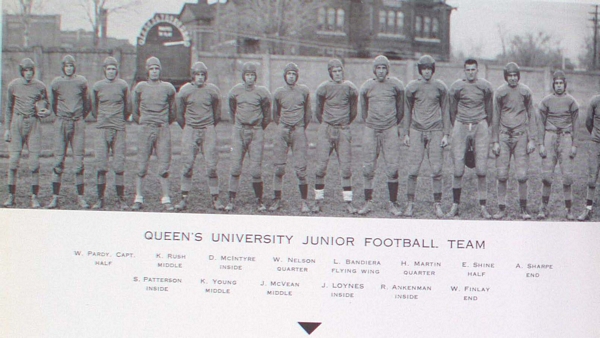 Queen's University Junior Football Team group photo