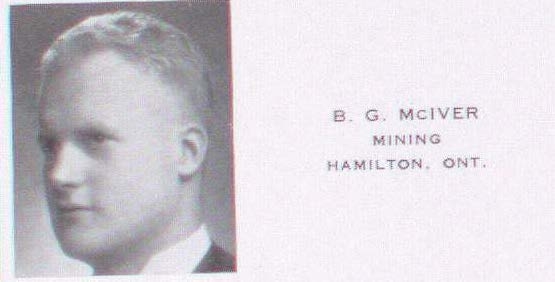 Tricolour Yearbook photo of Bruce McIver