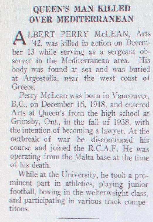 Article about Albert Perry McLean