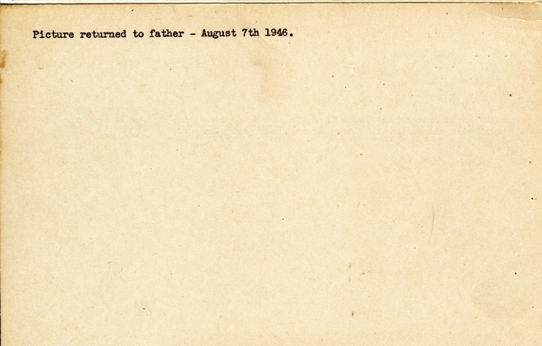 "Service card for Allan B. Miller page 2"