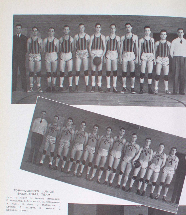 "Group photographs of Queen's Junior Basketball Team"