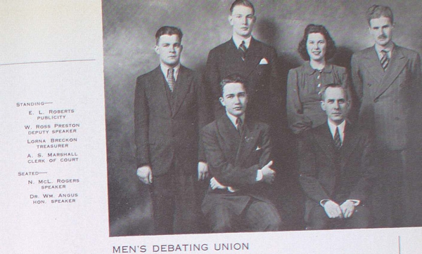 "Group Photograph of Men's Debating Union"