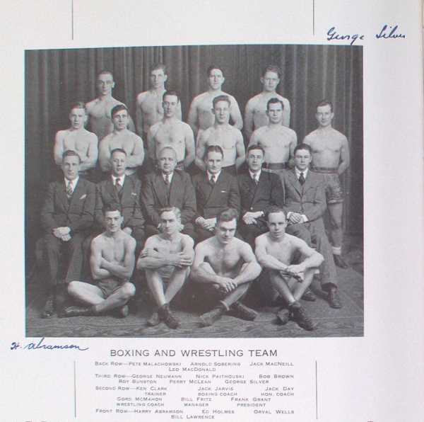"Group photograph of Boxing and Westling Team"