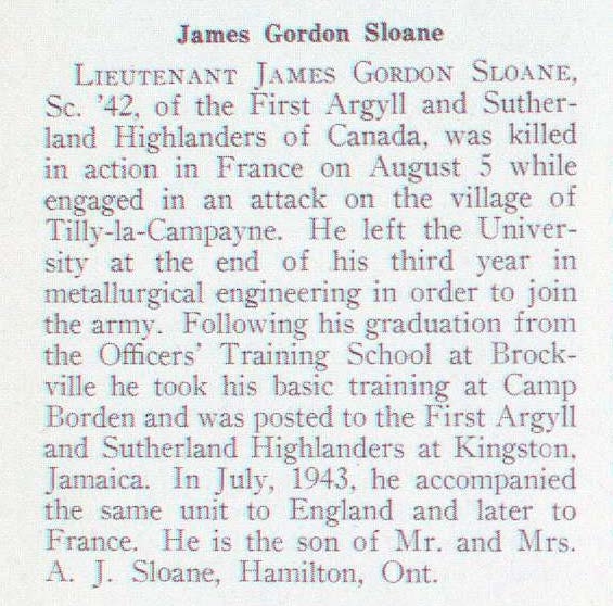 "Newsclipping of James Gordon Sloane"