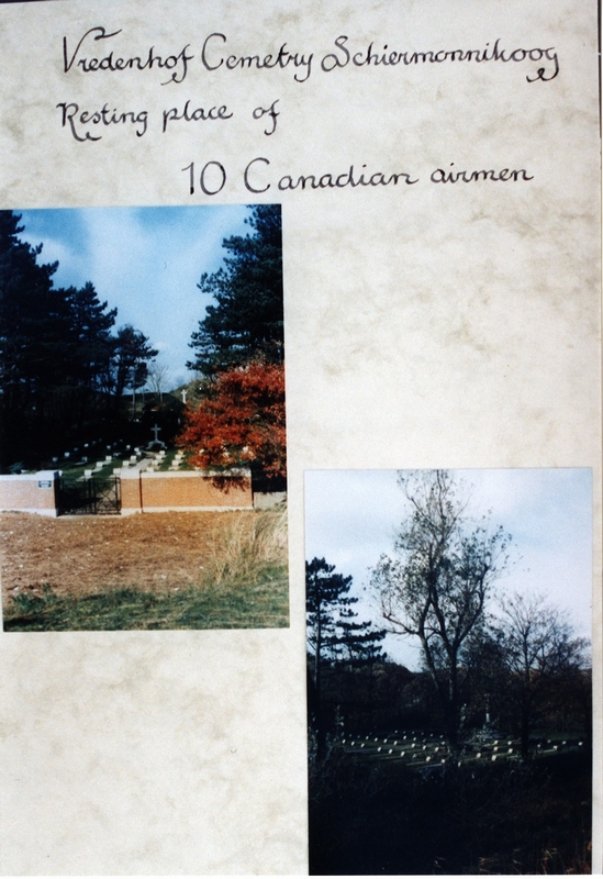 "Photographs of Vrendenhof Scheirmonnikoog resting place 10 Canadian Airmen Graves"