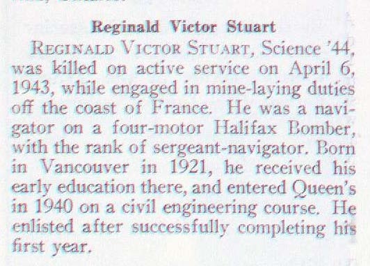 "Newsclipping of Reginald Victor Stuart"