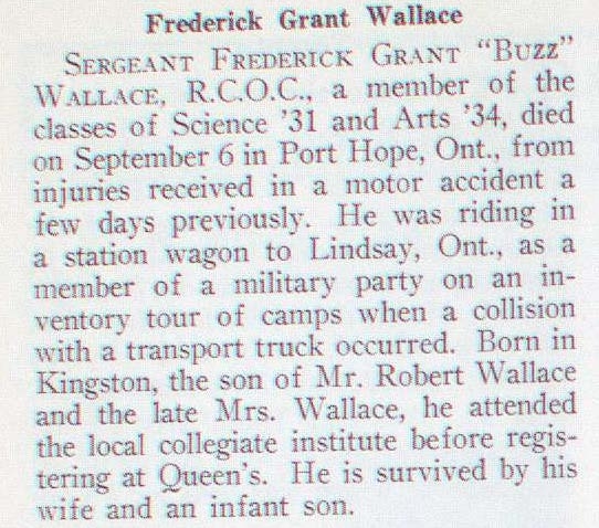"Newsclipping of Frederick Grant Wallace"