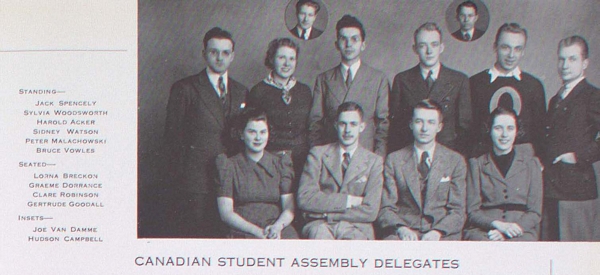 "Group photograph of Canadian Student Assembly Delegates"