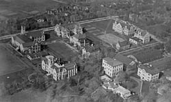 Aerial view of Queen's University by Bishop-Barker, 1919