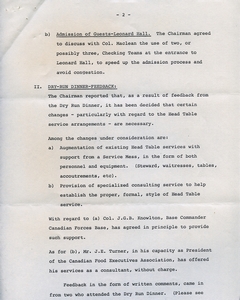 Royal Visit, Leonard Hall Dinner Committee Minutes,13 June 1973, Page 2
