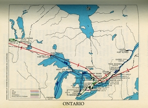 Royal Tour of Canada, 1959 - Arrangements - Map