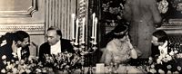 Mackenzie King and Buchan at dinner with the King and Queen