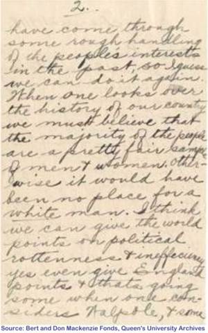 Letter from Don Mackenzie to Rose, page 2