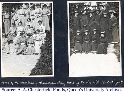Two group photos of the Nursing Services