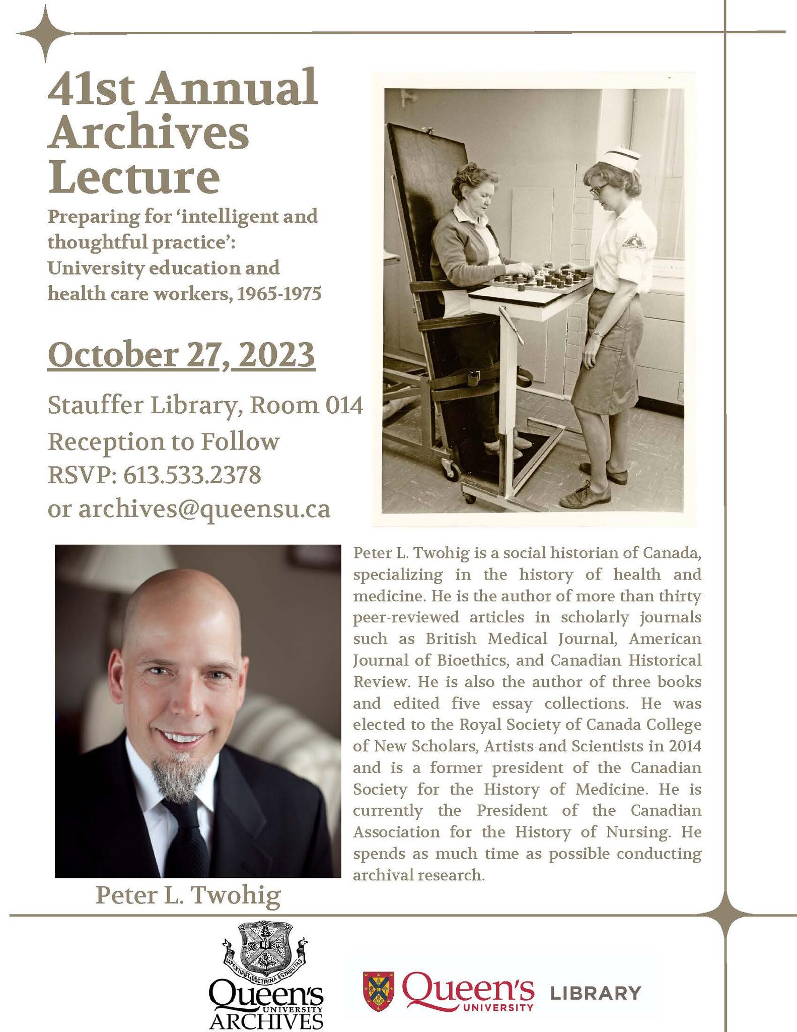 Poster advertising 41st Annual Archives Lecture